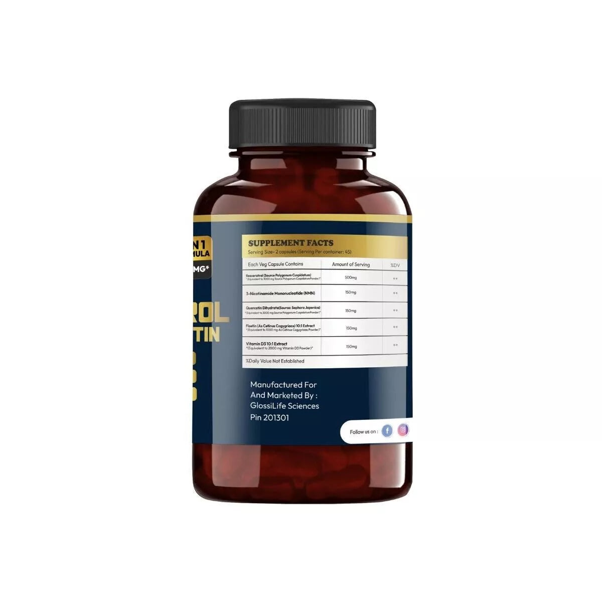 Resveratrol NMN + Quercetin UK Stock