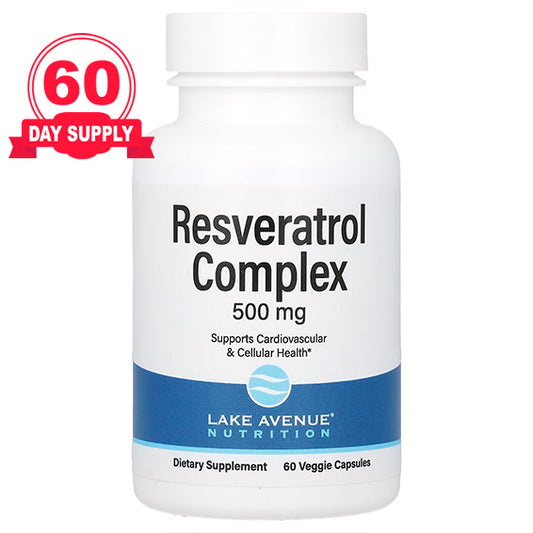 Resveratrol Complex, 500 mg, 60 Veggie Capsules